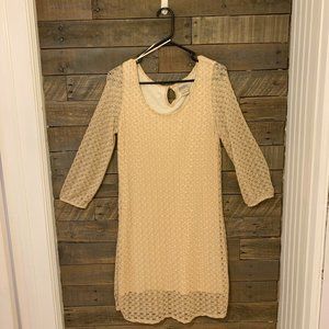 Lucky Brand | Long Sleeve Knee Length Gold Dress